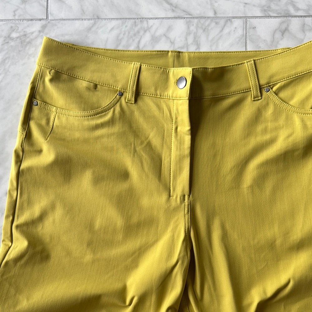 Lululemon Yellow/citron city sleek wide leg Cropped Trousers - Picture 6 of 6
